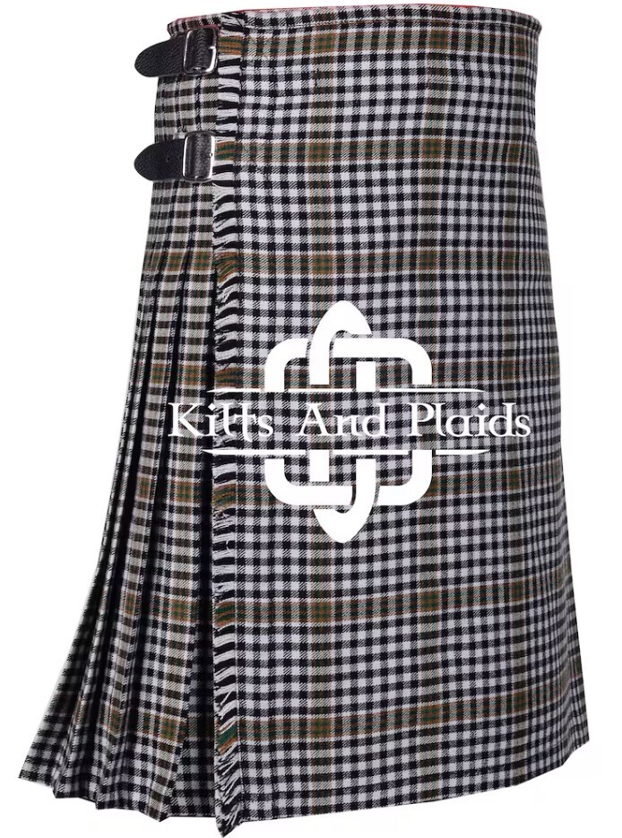 Burns Tartan Scottish 8 Yard Traditional Highlander Kilt for Men