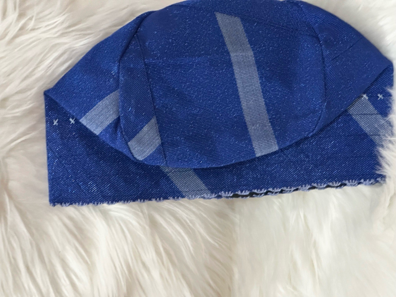 Royal Blue African-Nigerian ASO Oke Embroidered Men’s Cap for parties & wedding