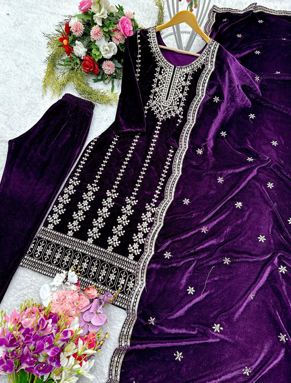 Top -Pent Dupatta Set Fully Stitched Ready To Wear