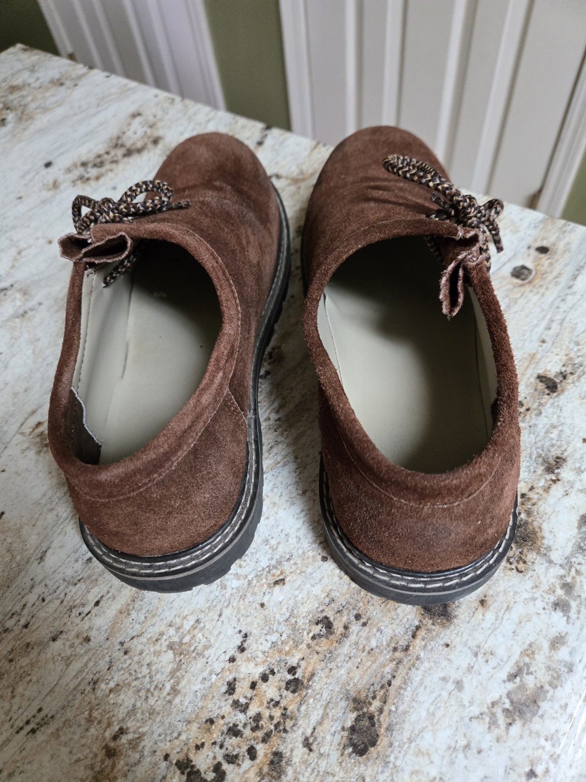 Mens German Haferl Brown Suede Shoes 45/US 12 Lederhosen Oktoberfest