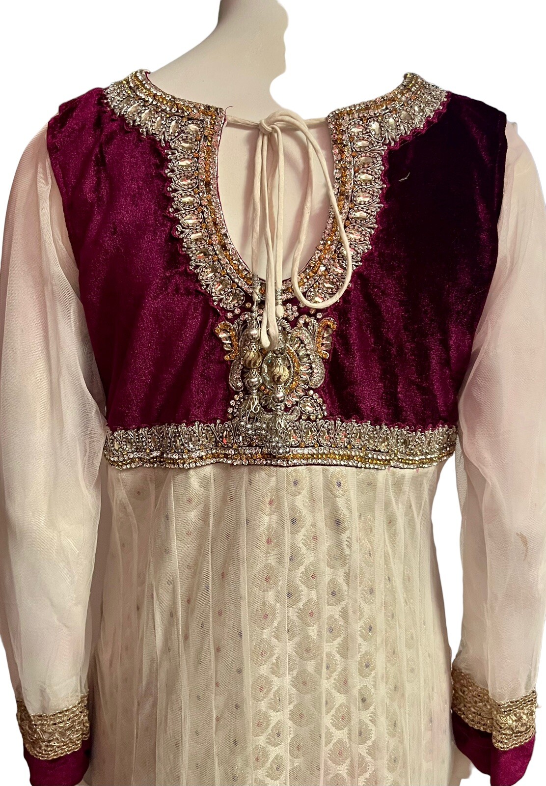 Vidya Fashions Jalandhar City Indian Shalwar Kameez Dress Pant Outfit Burgundy S