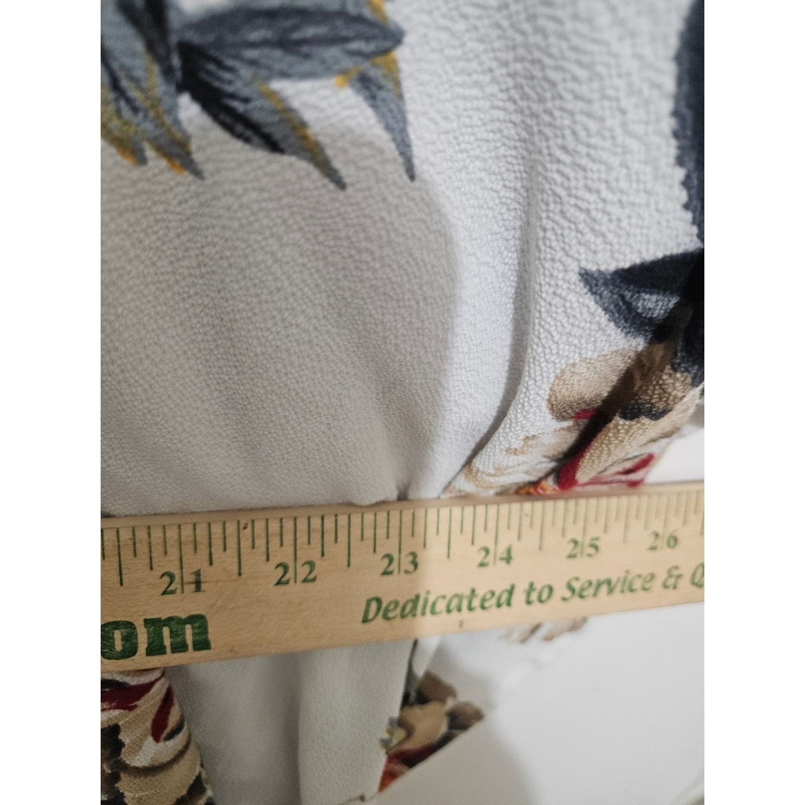 Umgee Floral Kimono Wrap Open Front Tassel Fringe Cream Small Medium