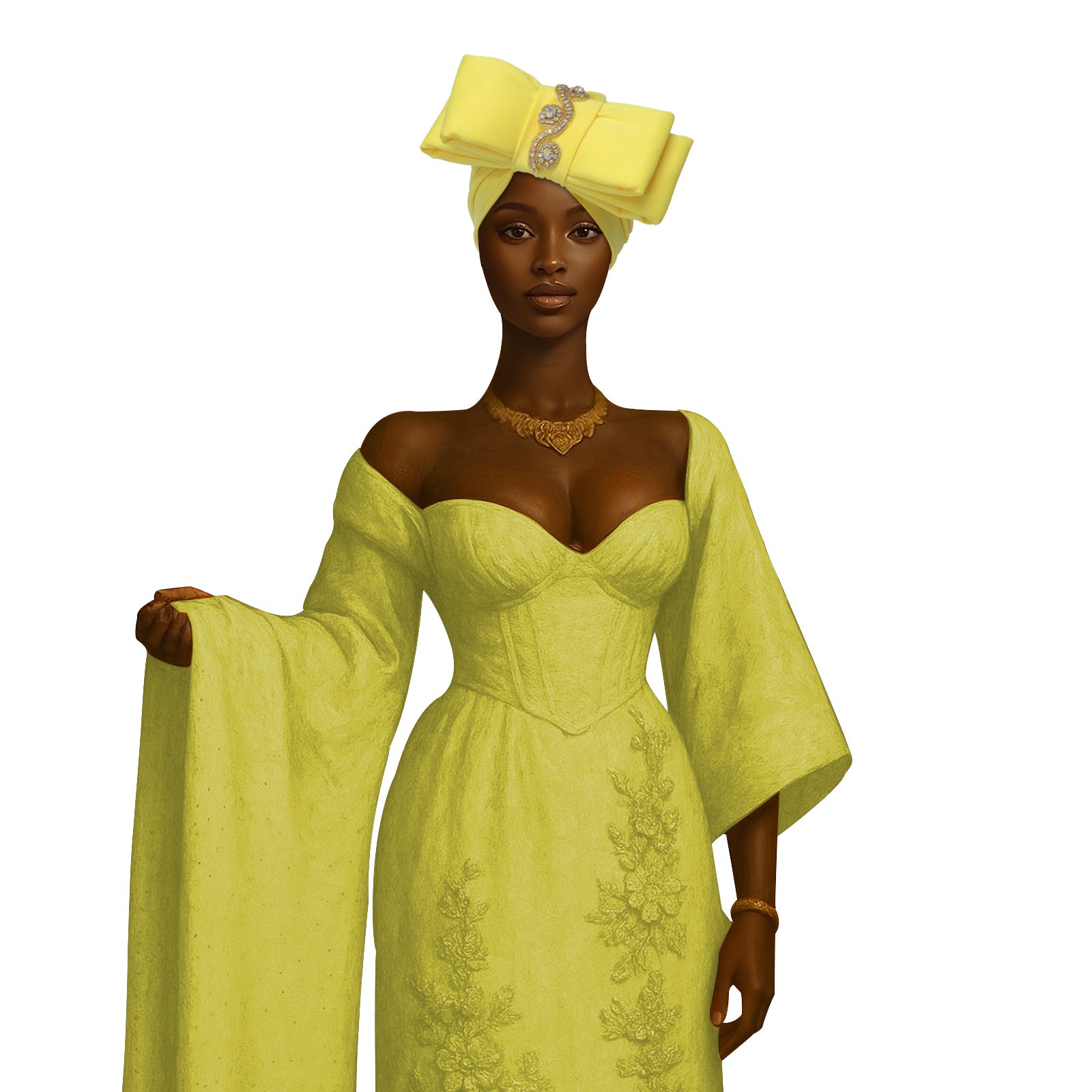 New Africa Tradition Turban Cap Bow Diamond Wrap Hat Auto Gele Birthday Headwear