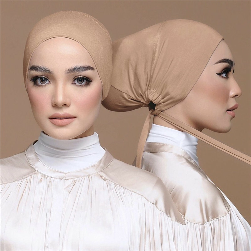 Ramadan Muslim Women Modal Turban Inner Hijab Cap Islamic Bonnet Under scarf Hat