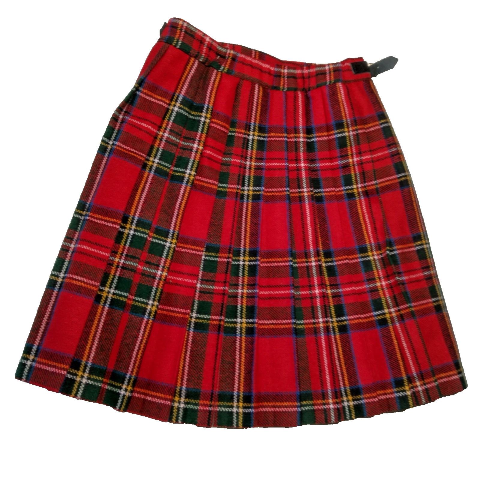 Blarney Woolen Mills Scottish Kilt Youth Size 26 Royal Stewart Tartan Red Skirt