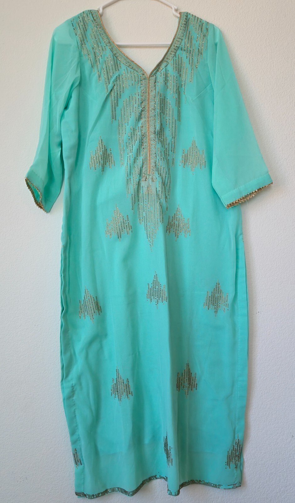 Turquoise Indian Suit NEGOTIABLE