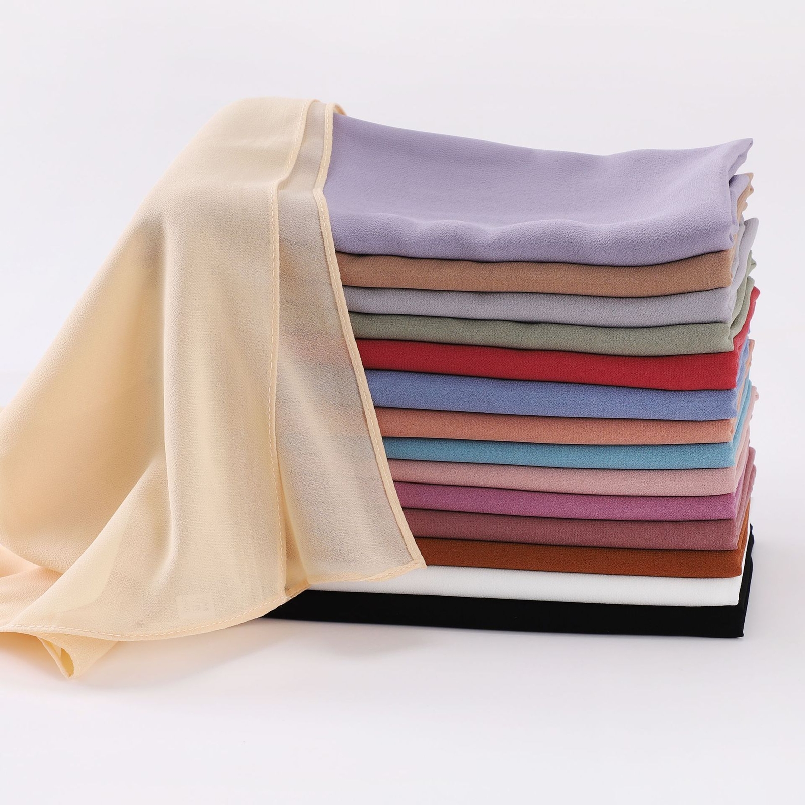 Islamic Square Scarf Women Solid Hijab Muslim Lightweight Scarves Arab Khimar