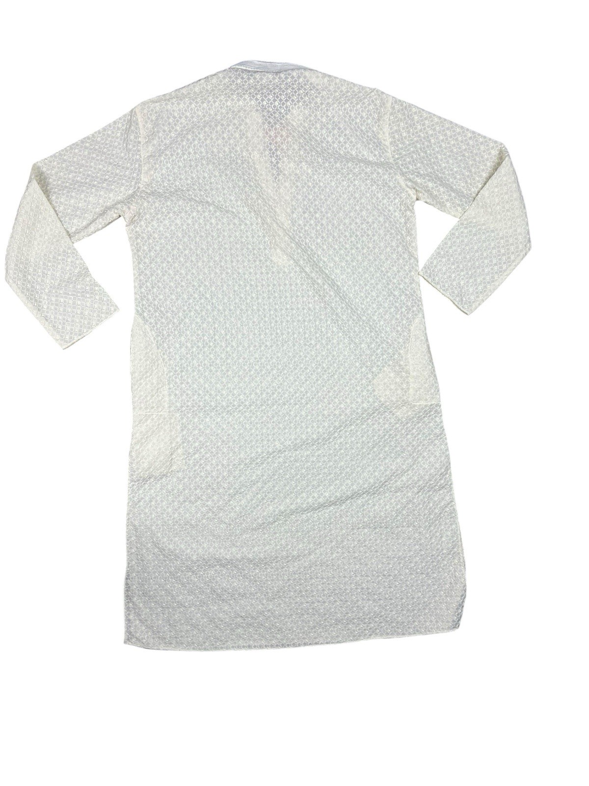 Manyavar Kurta Men’s XXL 44 White Embroidered Long Sleeve Traditional India NWT