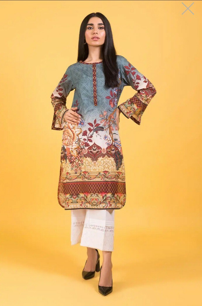 NWT GUL AHMED Summer Lawn Kurti XS Pakistani Designer Indian SAFINAZ KHAADI