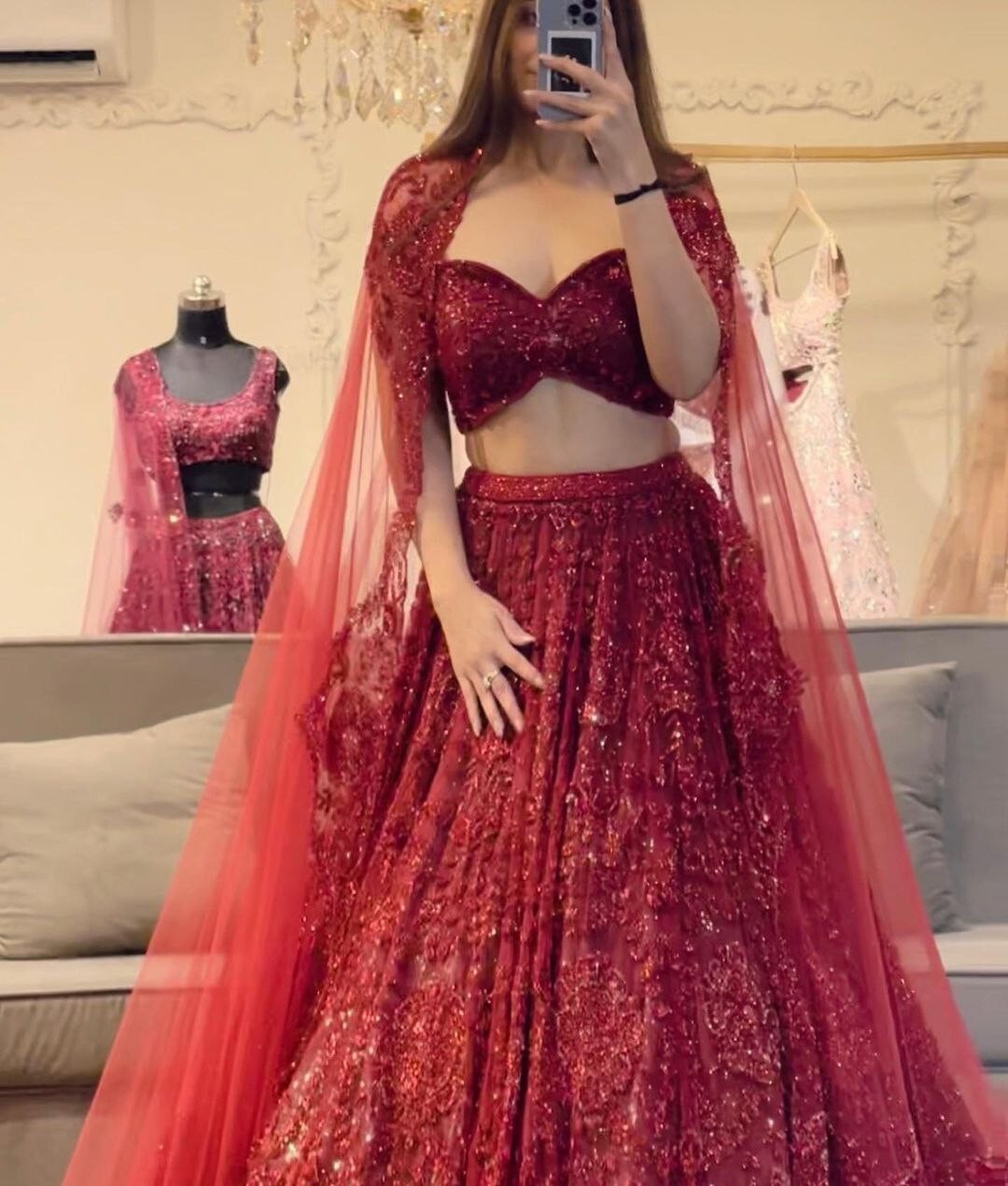 Launching New Premium Soft Net Lehenga Choli And Dupatta For Wedding /Party Wear