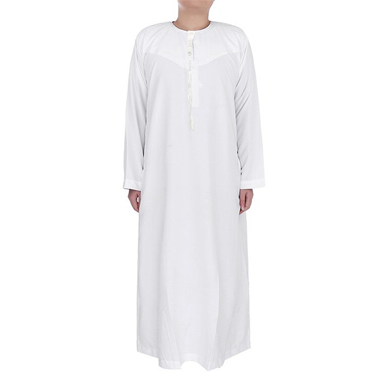 Mens Thobe Jubba Mens Omani White Arab Robe dishdash Islamic Clothing Ramadan