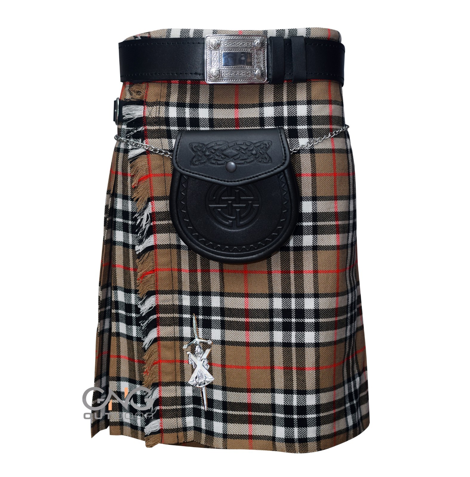 Men’s Campbell Thomson Tartan 5 Yard kilt 5 Pieces kilt outfit wedding kilt set