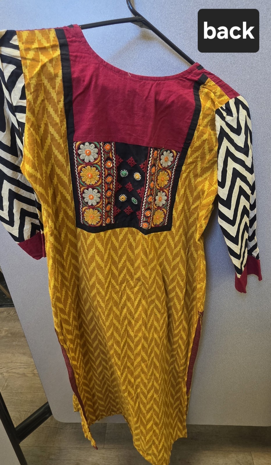 Handmade Embroided Multicolor Cotton Embelish/ Elegant Kurti For Women