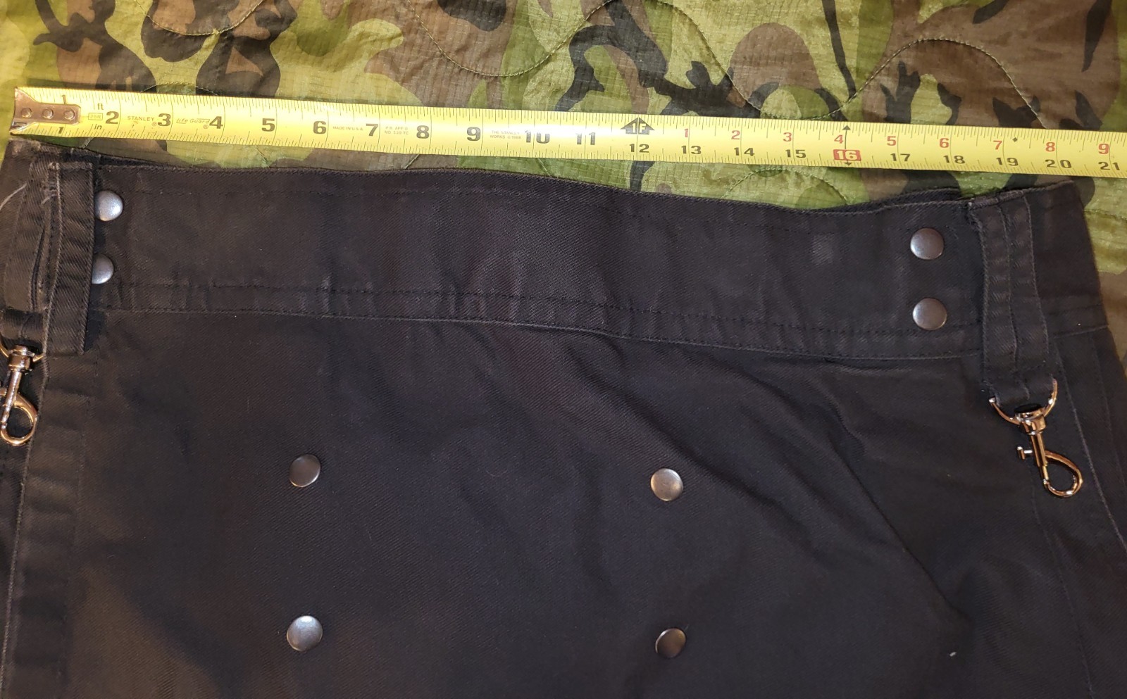 Detachable Pockets Utility Mens Kilt Black Cotton Scottish Cargo Pockets 42″