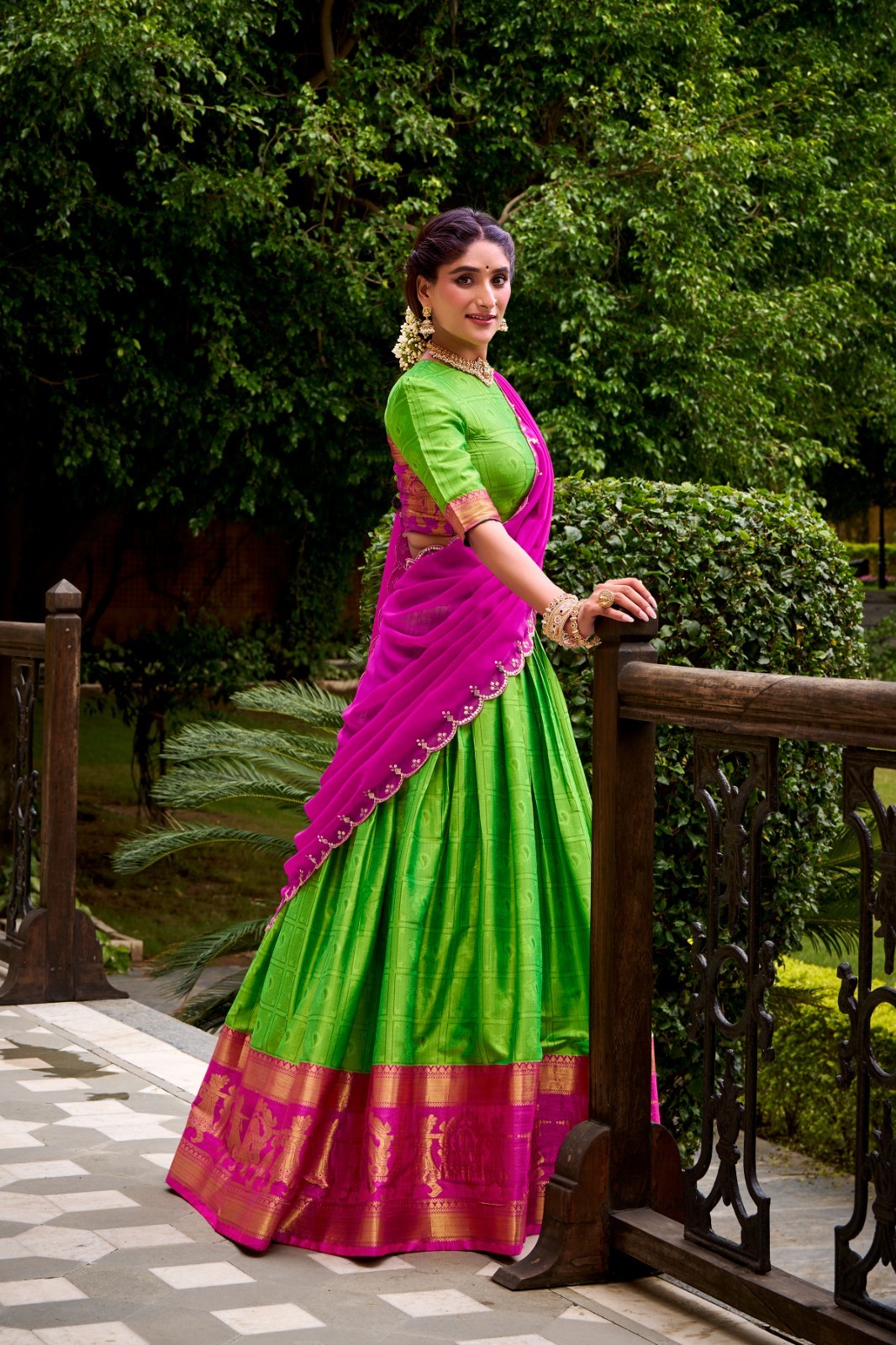 INDIAN WEDDING BOLLYWOOD CHOLI WEAR WOMEN LEHENGA PAKISTANI DESIGNER PARTY POLY
