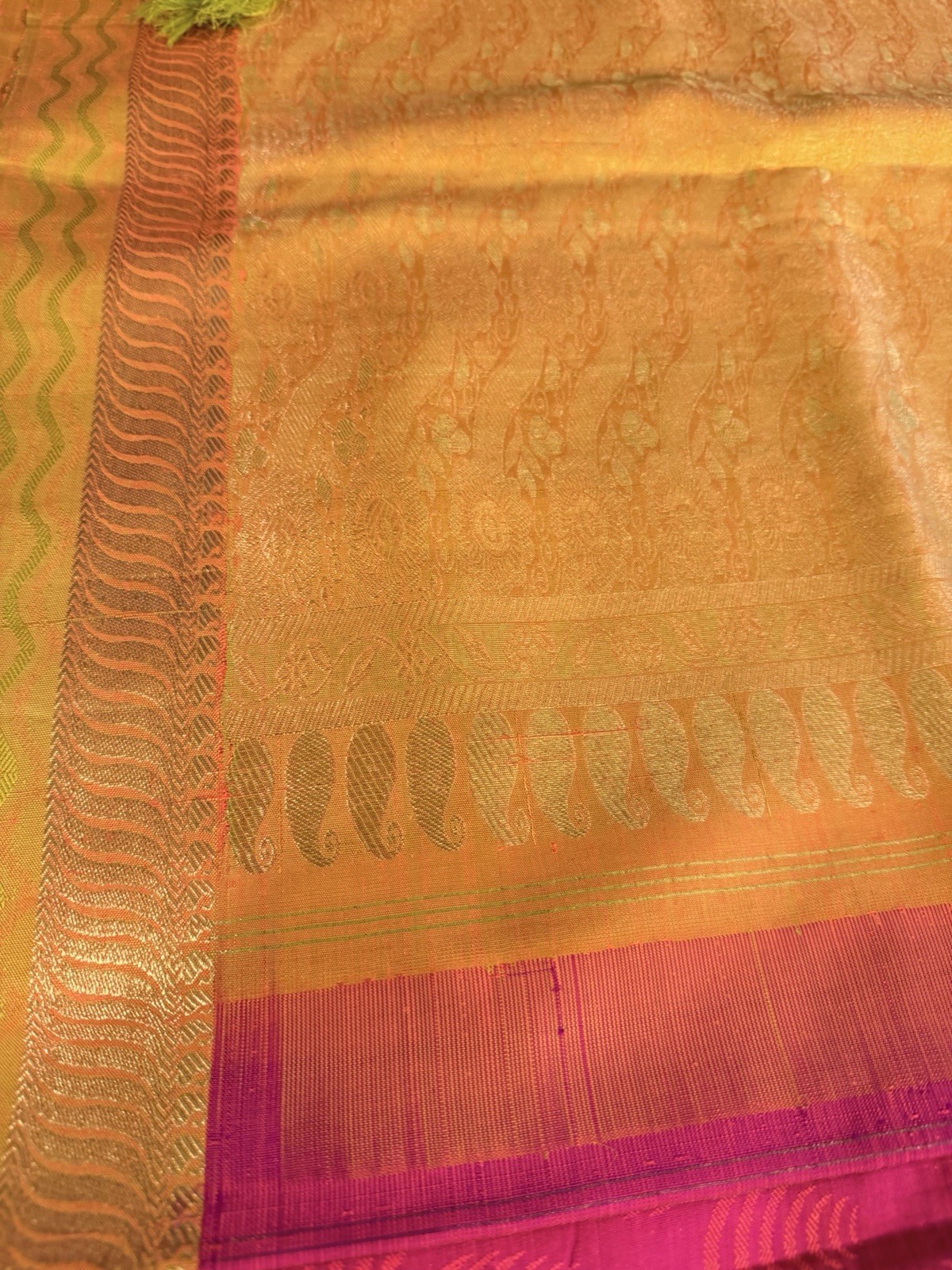 Kanjeevaram Pure Silk Saree – Rani Pink & Gold Zari Wedding Saree