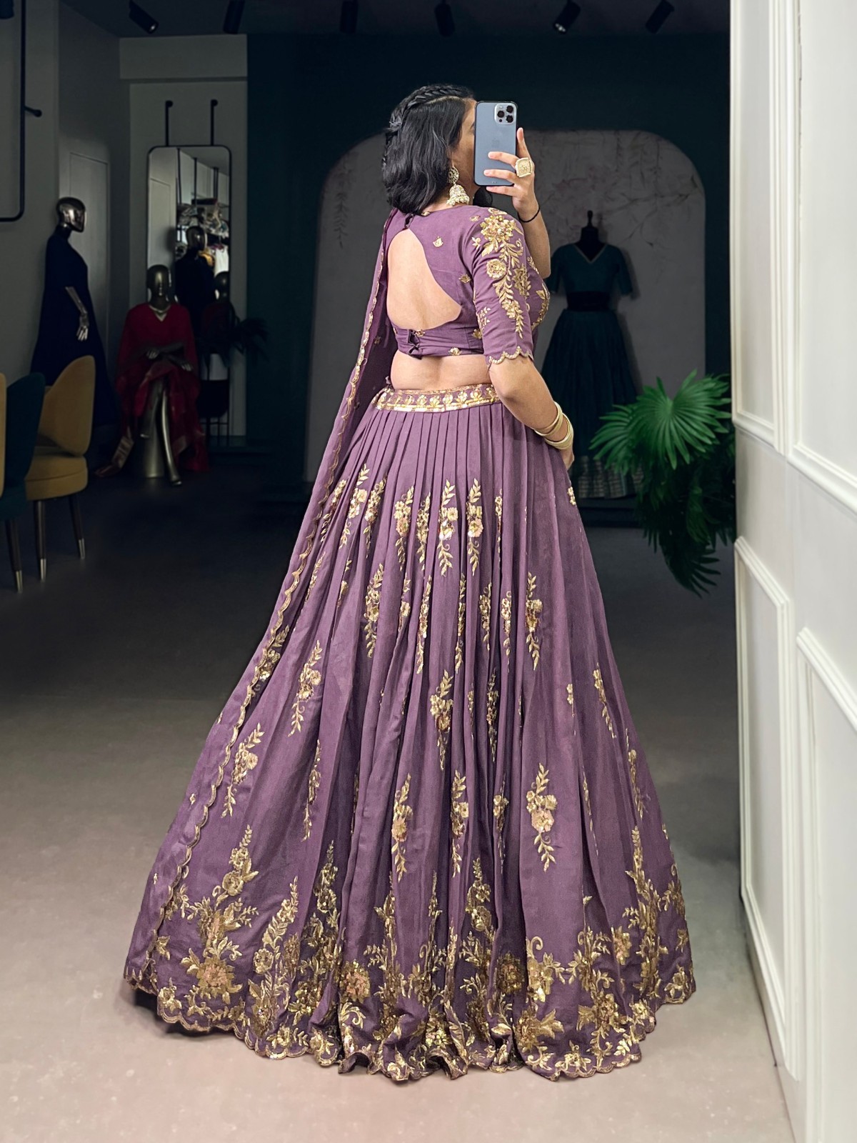 Lehenga choli Readymade stitched lehenga Sequance wedding Party lehenga women