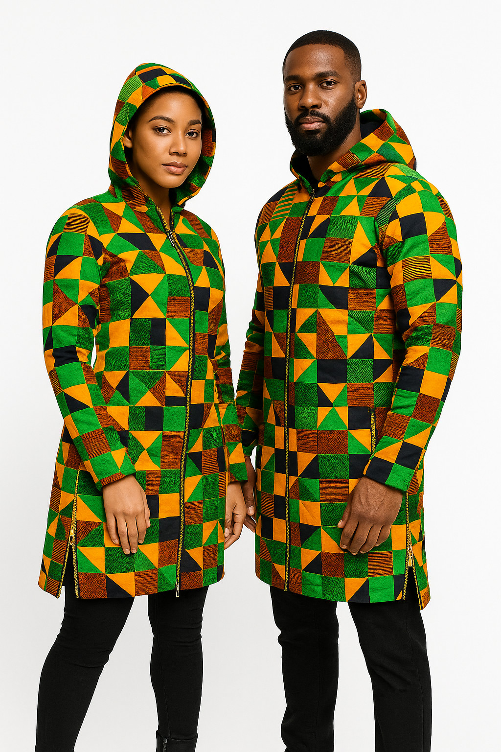 Wholesale African Print Jackets – MOQ 10pcs. Vibrant Kitenge patterns, assorted
