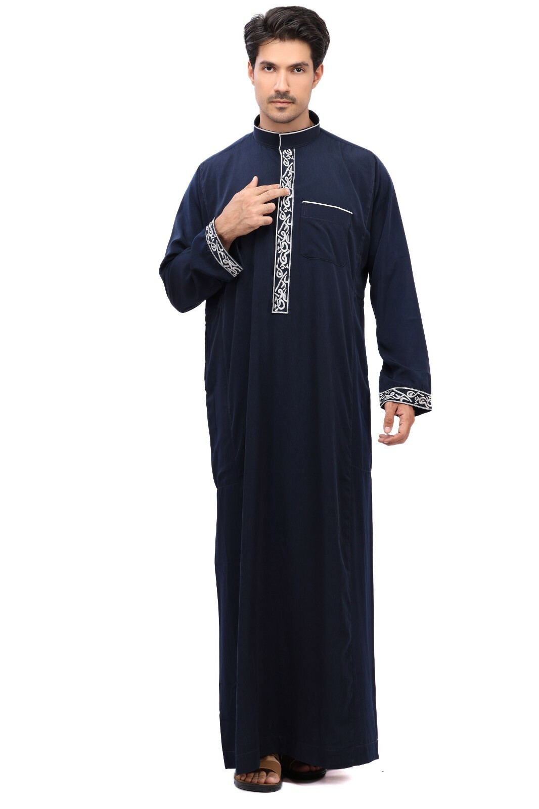Men’s thoub Dishdasha Thoub Muslim Islamic Abaya Daffah Kaftan AL-Rayan
