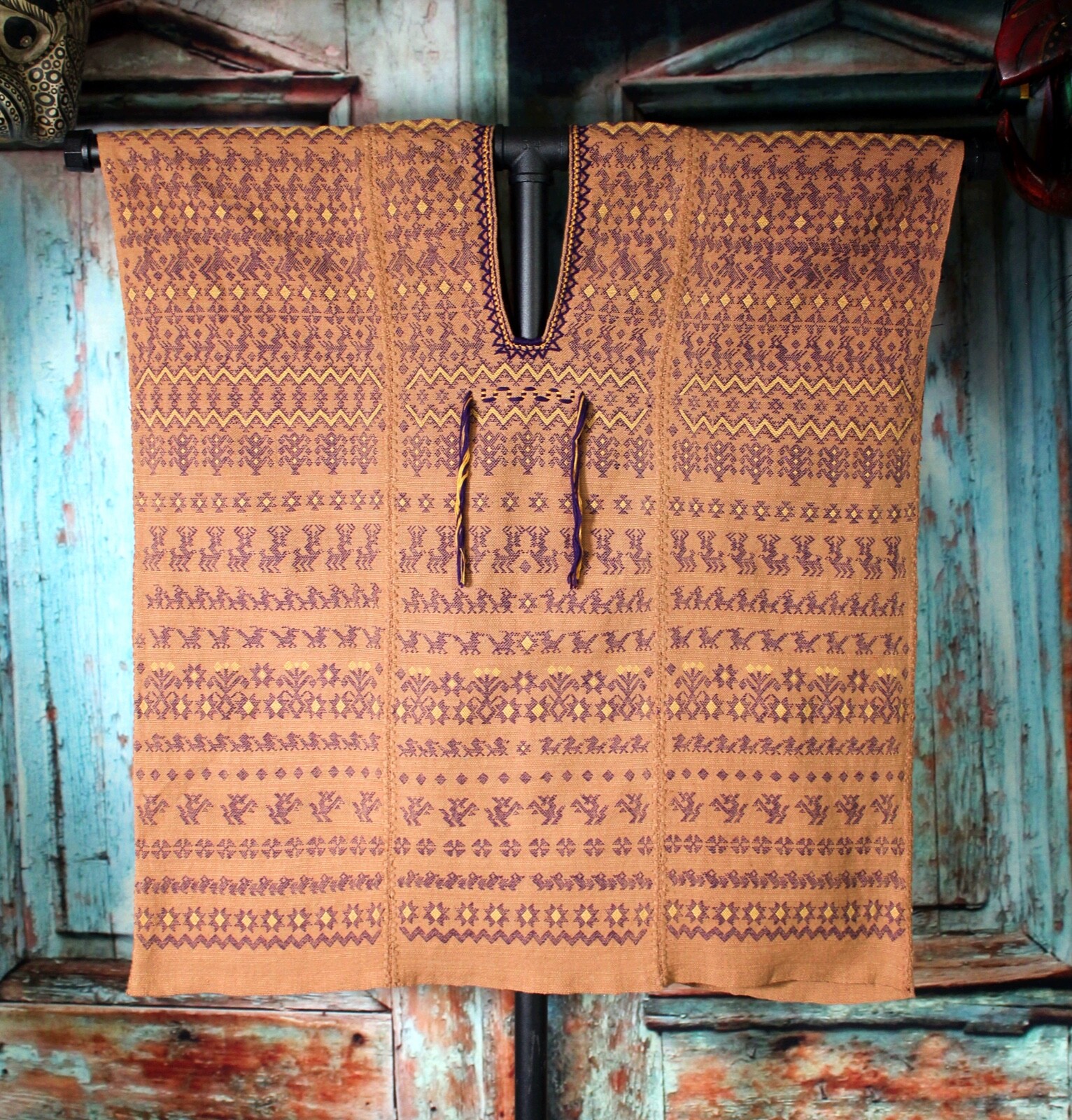 Collector Huipil Top Handwoven San Bartolo Yautepec Backstrap Loom Oaxaca Mexico