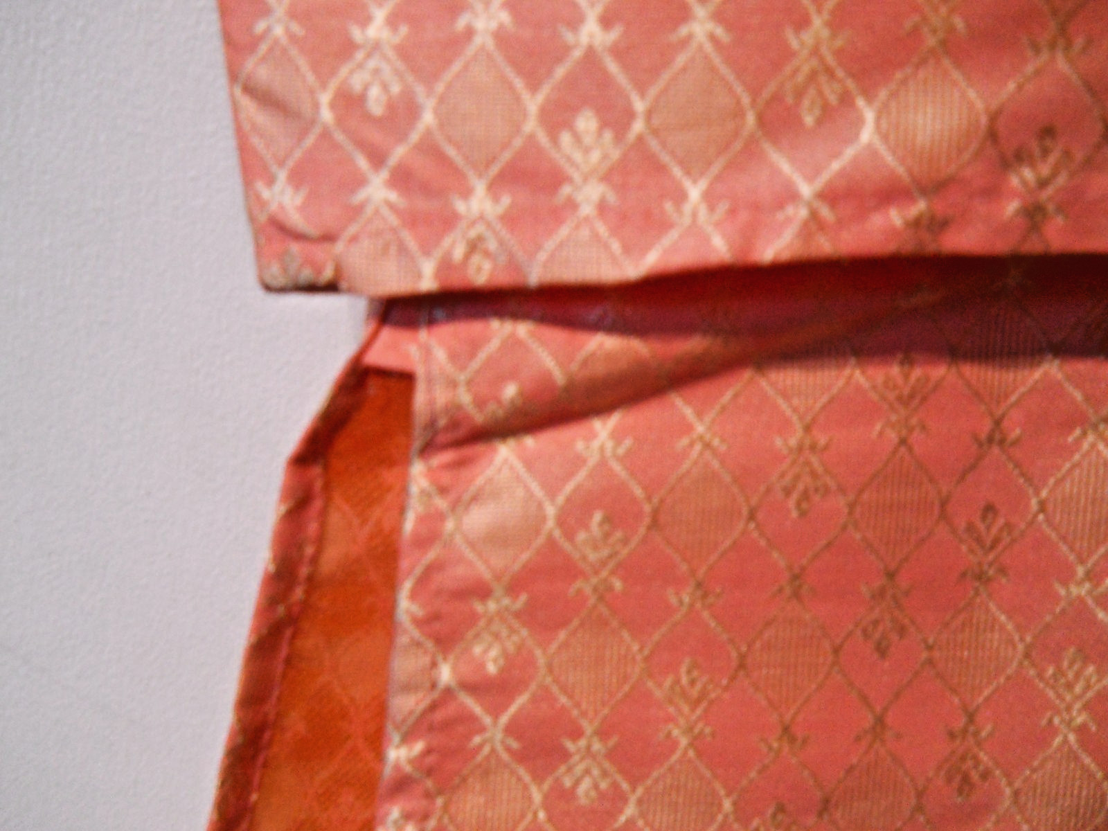 SKAVIJ Long Kurta Patterned Orange Mandarin Wedding Top For Men Size S 38