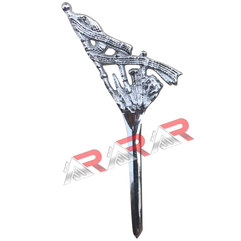 AAR Scottish Highland Bagpipe Piper Kilt Pin Sword Shape with Bagpipe Badge 4″