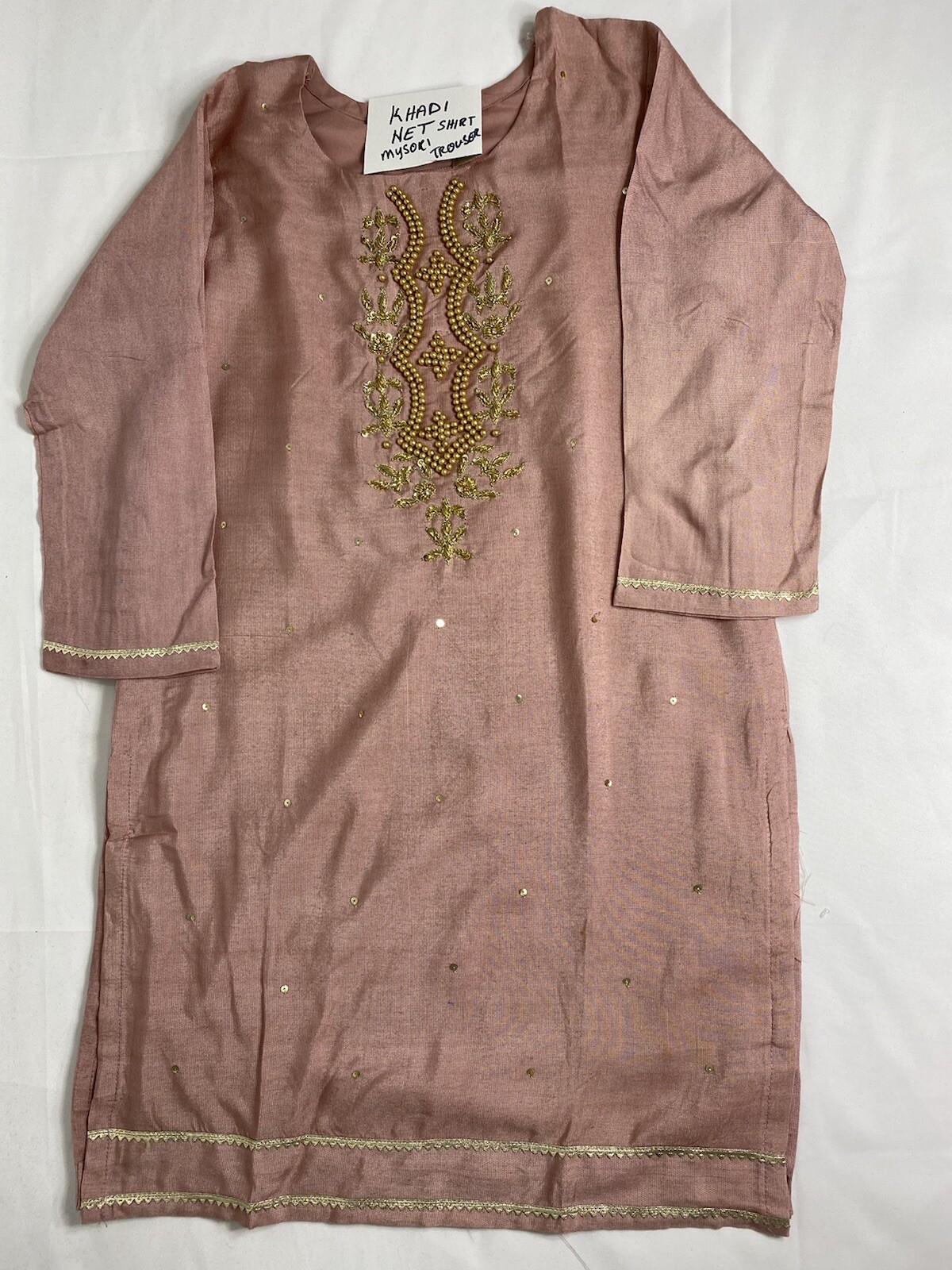 Little girls khaadi net hand embroidery kameez shalwar 6 years size 32