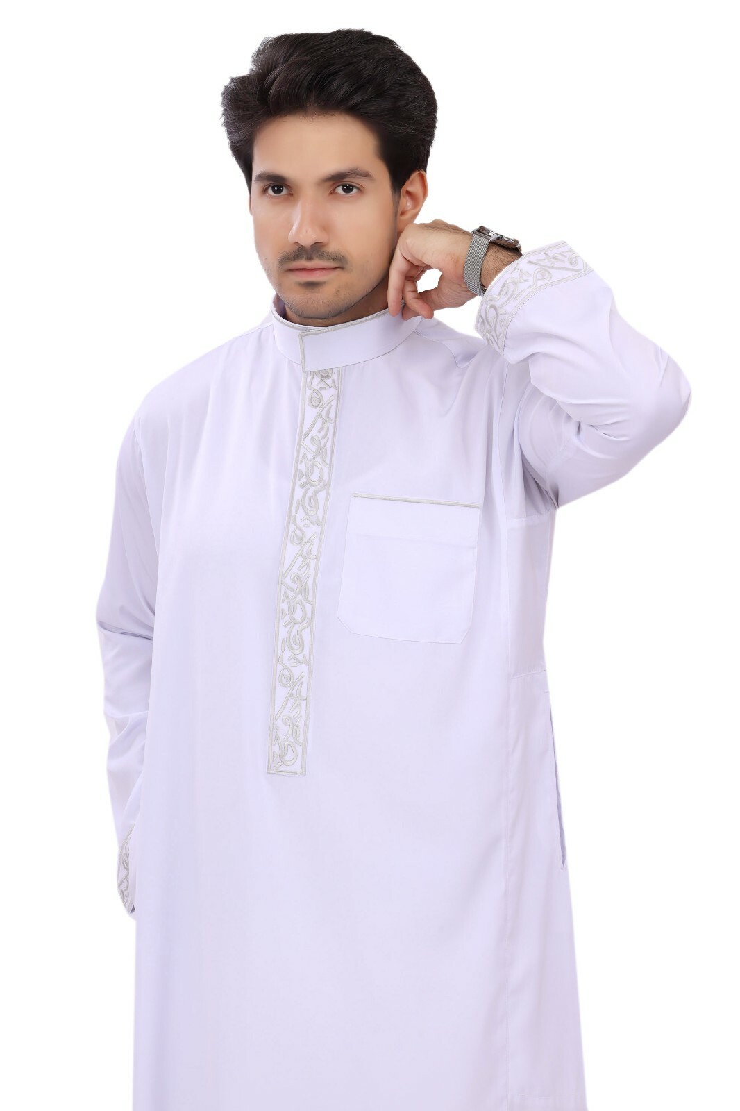 Men’s thoub Dishdasha Thoub Muslim Islamic Abaya Daffah Kaftan AL-Rayan