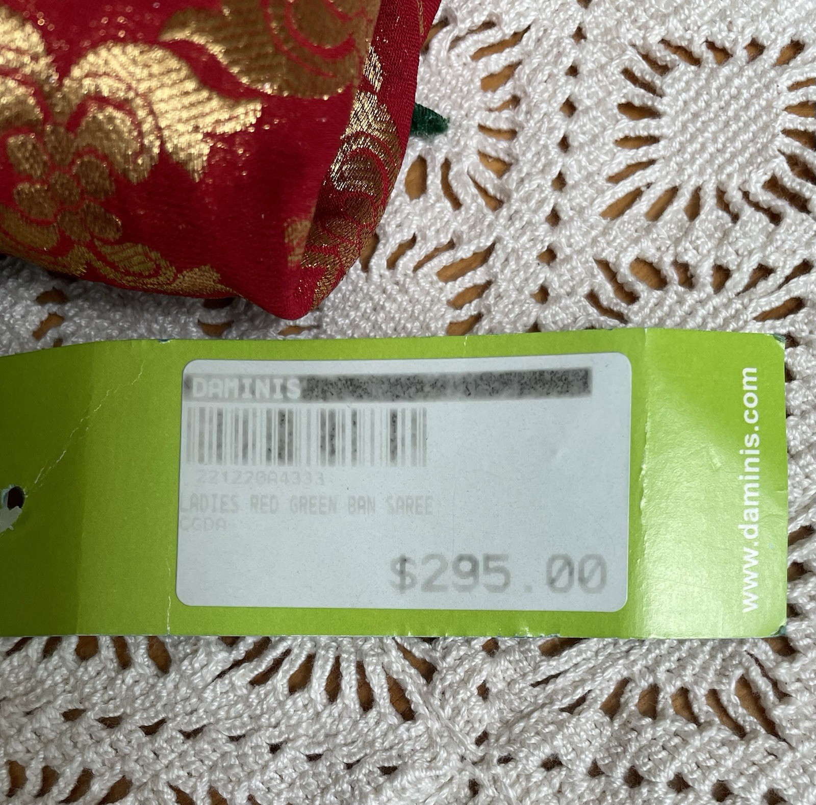 Saree Green And Red Brand New D Aminis London-New Jersey