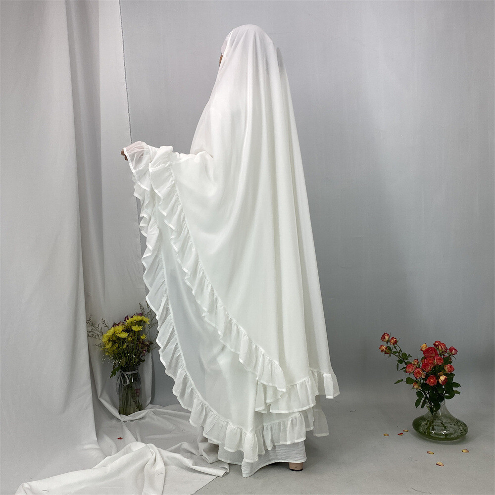 Islamic Women Overhead Large Khimar Muslim Hijab Prayer Niqab Kaftan Burqa Top
