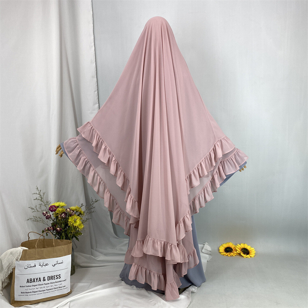 Islamic Women Overhead Large Khimar Muslim Hijab Prayer Niqab Kaftan Burqa Top