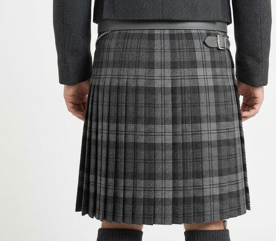Men’s Scottish Grey Watch Tartan Kilt Handmade Traditional Highland Clan Dress