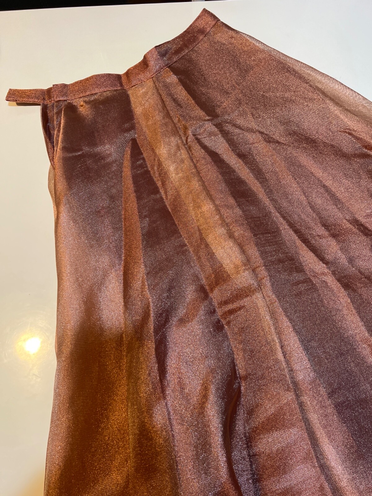 indian lengha – Beautiful lehenga in bronze color with maroon top