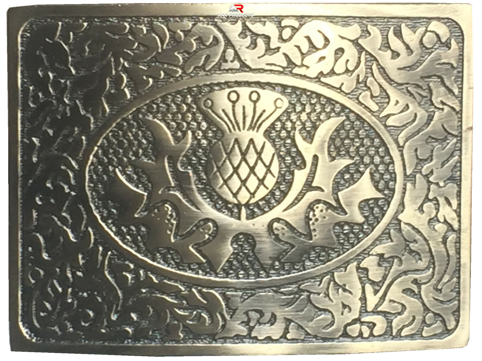 Celtic Oval with Thistle Kilt Belt Buckle / Highland Belt Buckle Thistle Antique