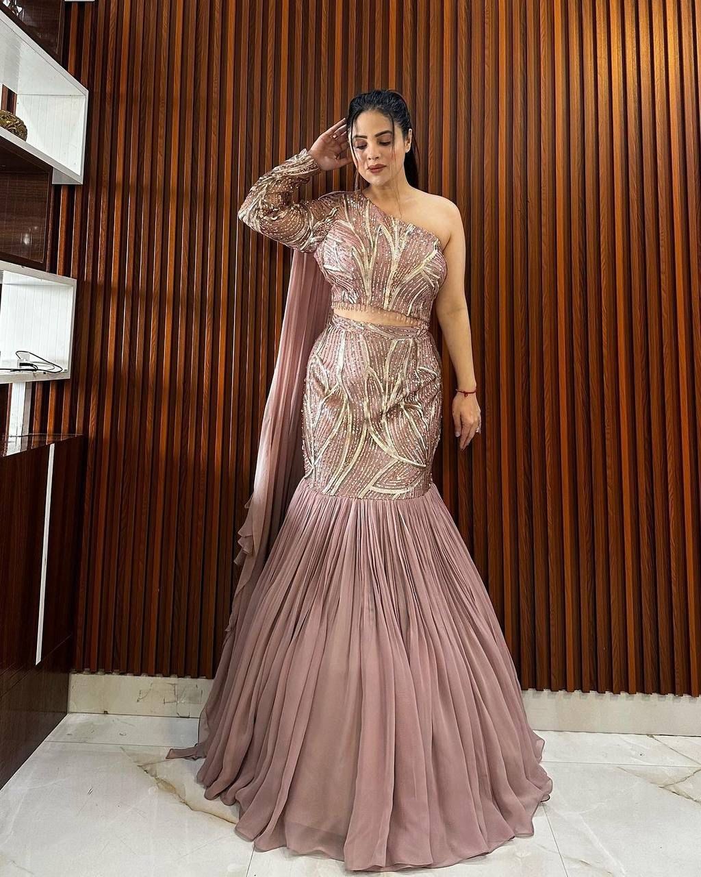 bollywood designer party wear lehenga Trending design