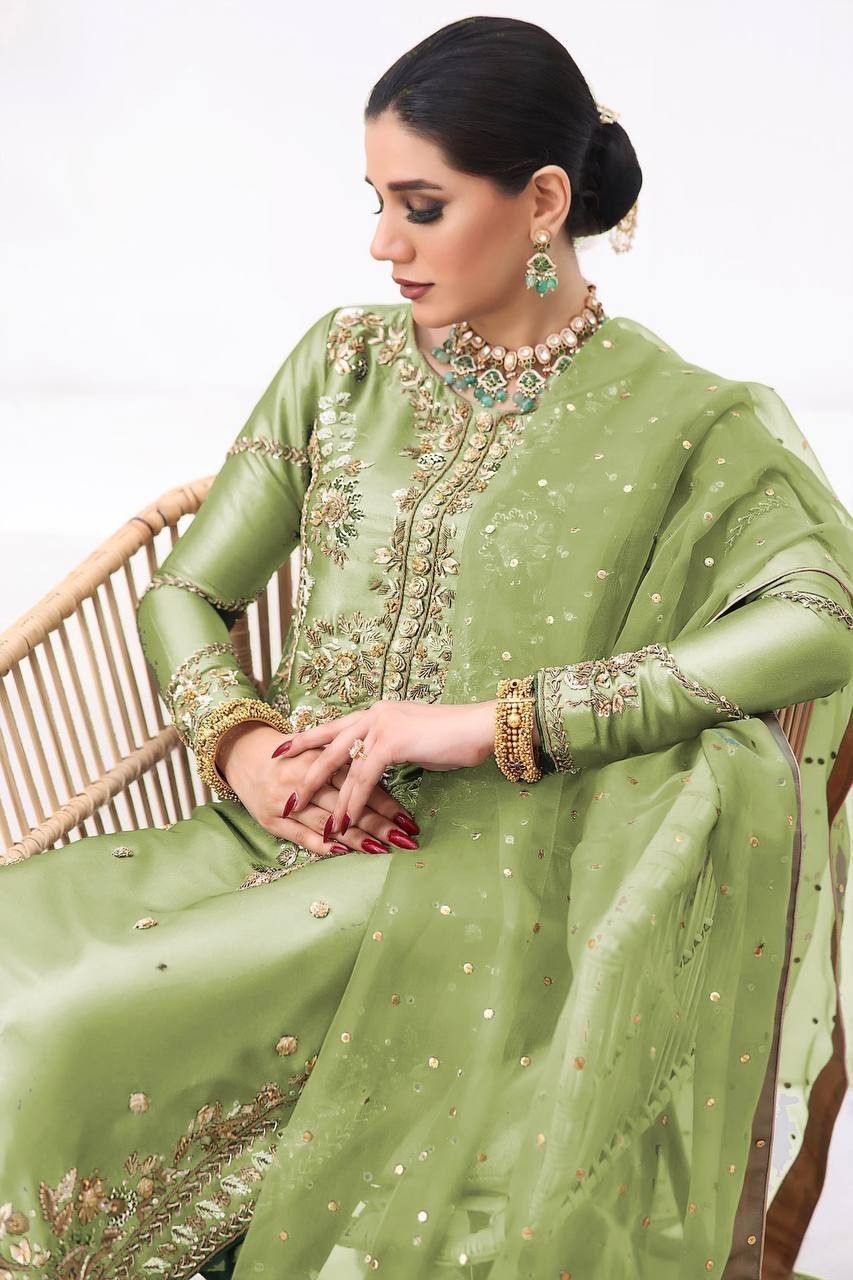 Indian Rayon salwar kameez with kurta dupatta set kurti Pant Suit women dress