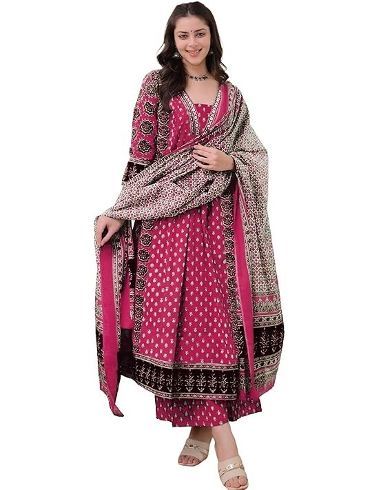Women’s Anarkali Kurta Set with Dupatta