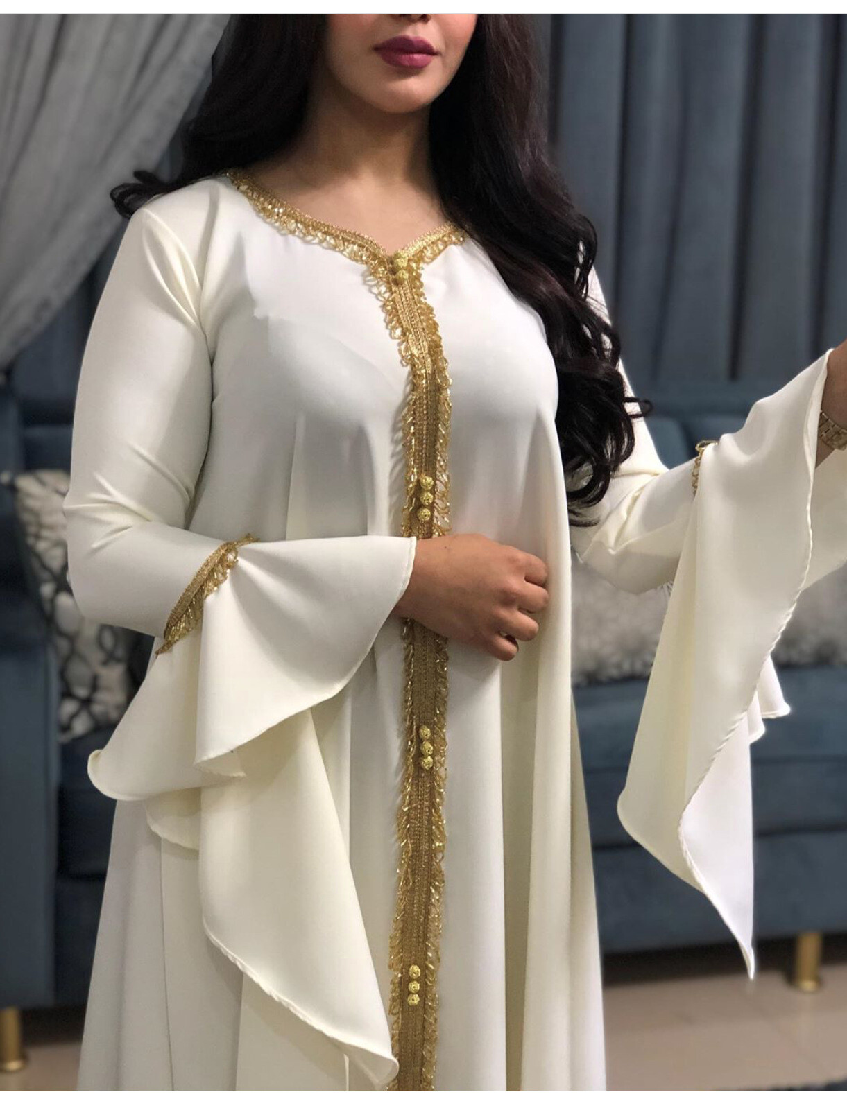 Muslim Women Dubai Abaya Maxi Dress Moroccan Kaftan Islamic Jilbab Party Gown