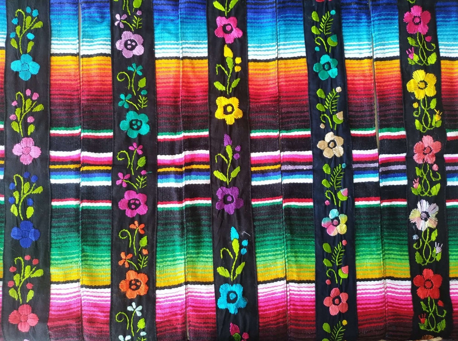 Authentic Mexican Graduation Sash – 100% Handmade Embroidery Serape Stole