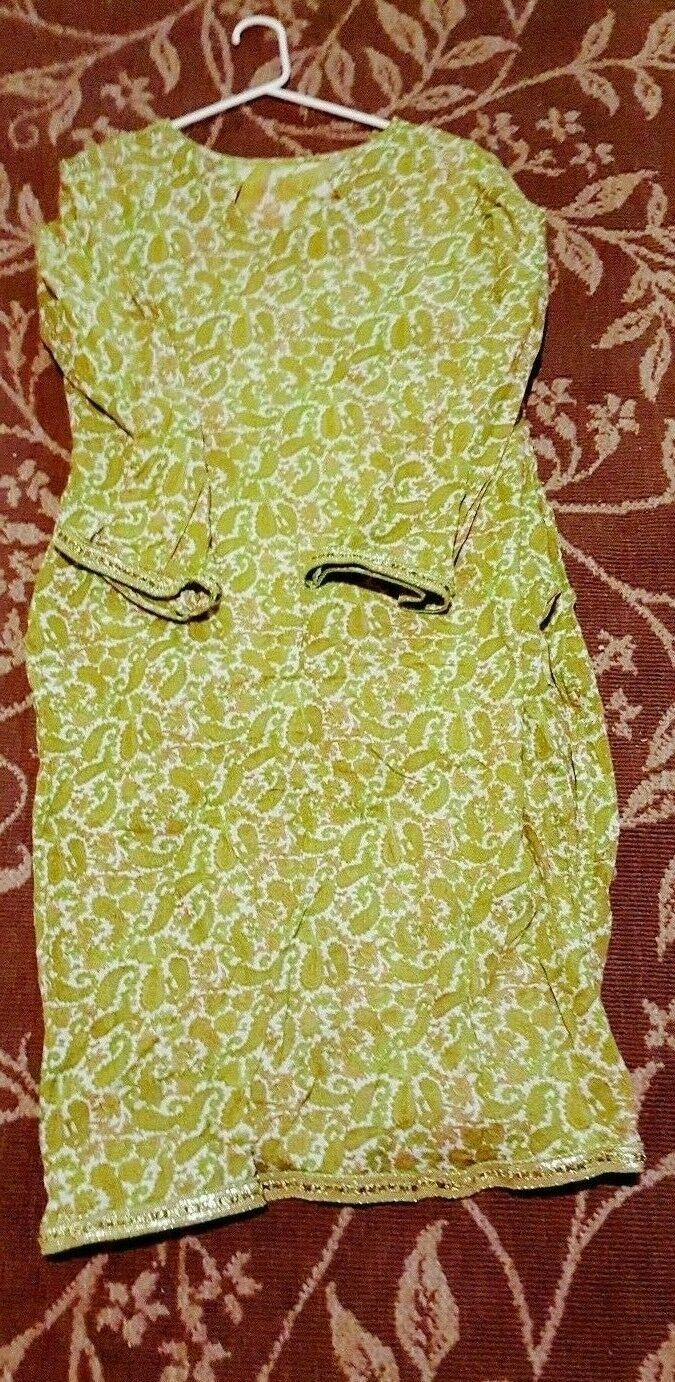 Pakistani Indian Kurta Kameez Soft Fabric Lawn Cotton Light Green Summer Wear