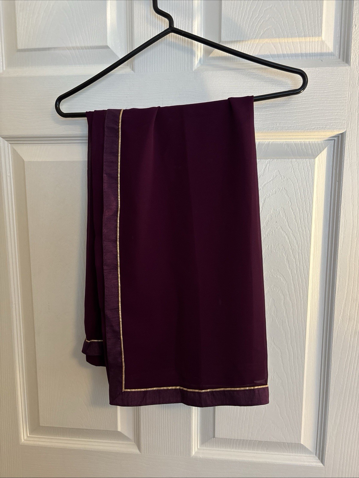 Trendmills Womens Georgette Embroidery Anarkali Suit Set, Size L, Purple