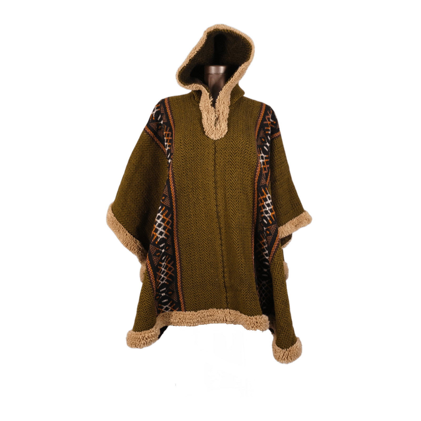 Handmade Plush Wool Poncho from Ecuador | Ultra Soft & Cozy | Free Tote Bag