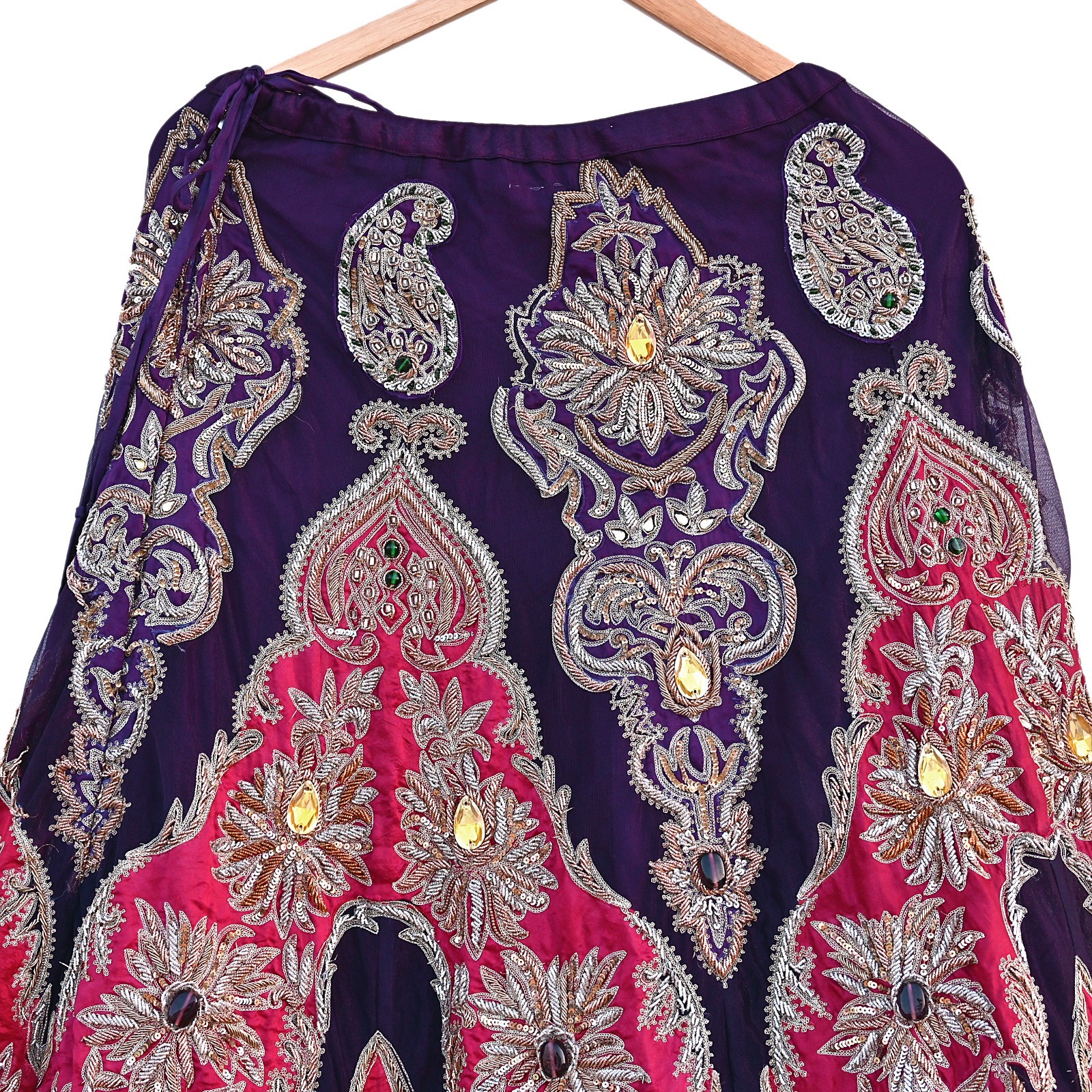 Indian Heavy Wedding purple, Pink Hand Embroidered Designer Lehenga 2pcs Set