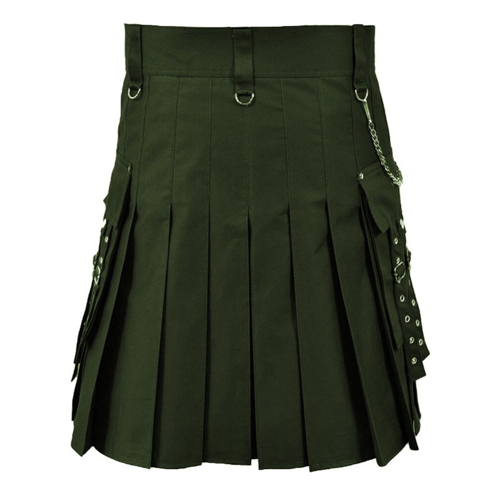 Medieval Skirt Solid Color Scottish Festival Men Kilt Traditional Highland Dress