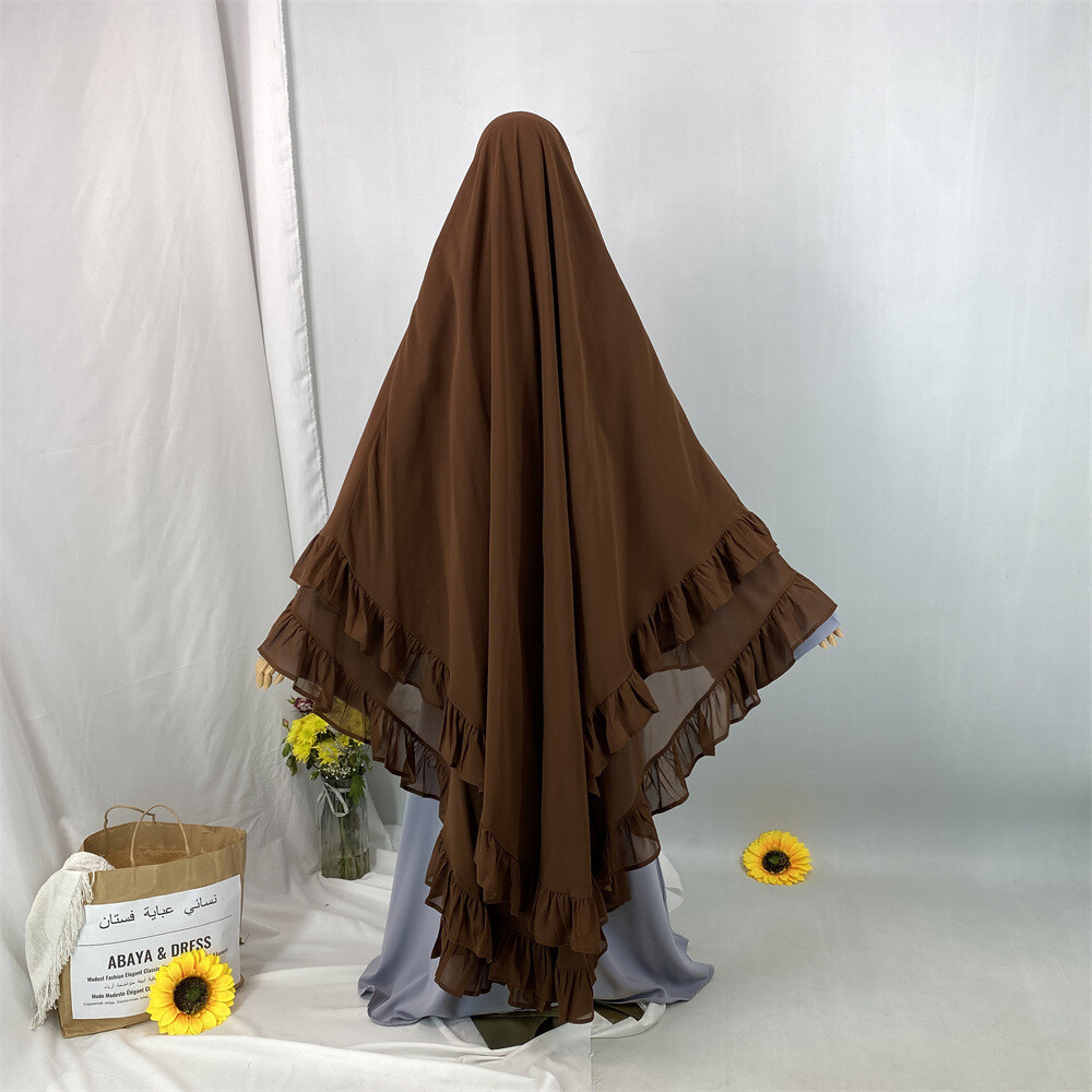 Islamic Women Overhead Large Khimar Muslim Hijab Prayer Niqab Kaftan Burqa Top