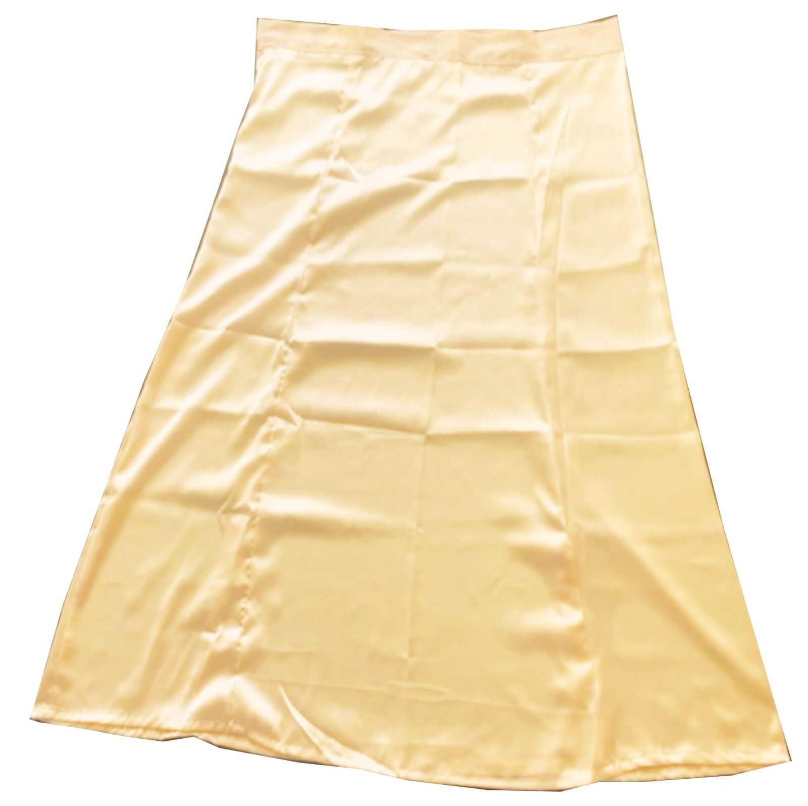 Stitched Satin Womens Underskirt Butter Color Petticoat L-38″