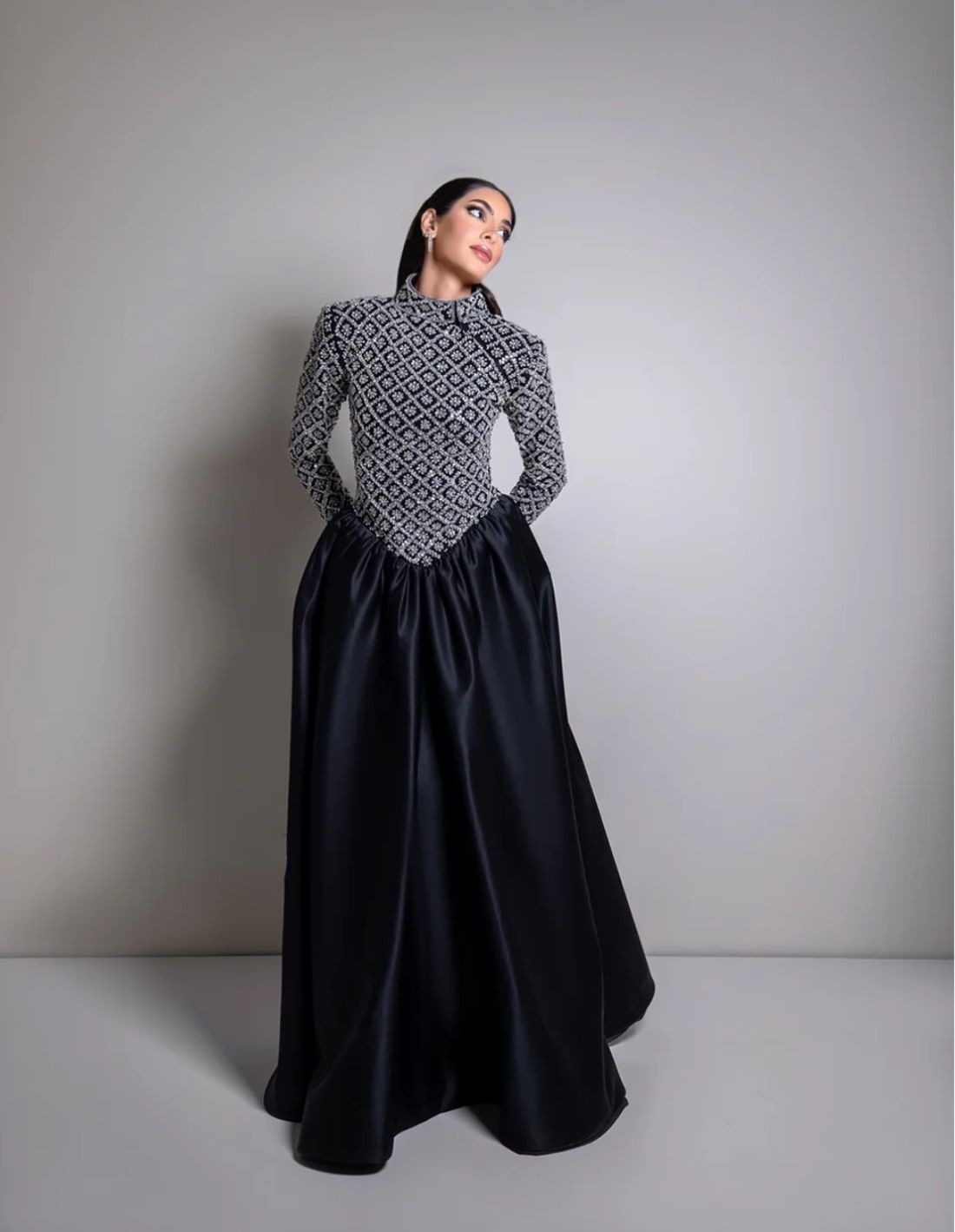 Promo dubai wedding Partywear Fused taffeta abaya Kaftan Dress