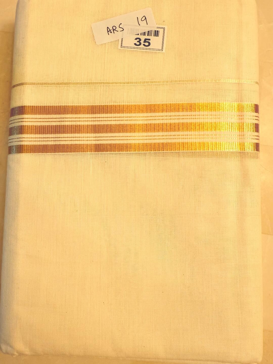 Men’s Cream Cotton Dhoti/Veshti/Mundu – India Ethnic Wear