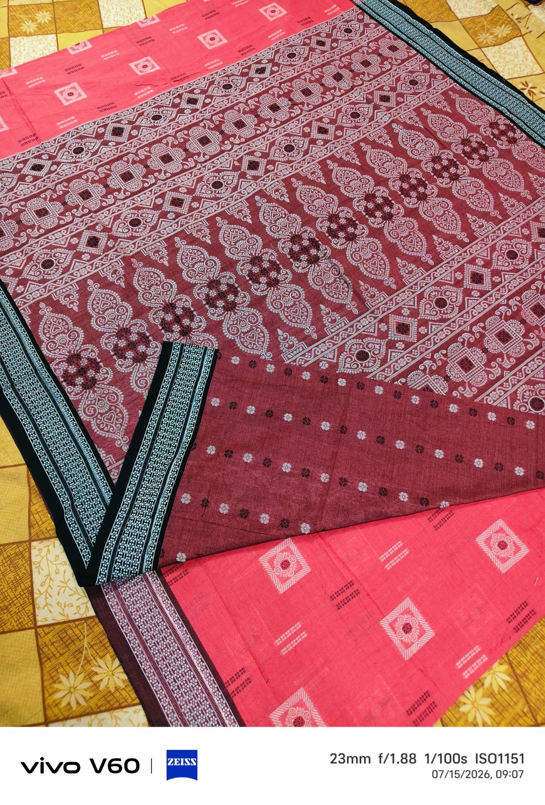 Sambalpuri Pasapali Cotton Saree Handwoven Odisha Handloom Wedding Ikat Sari