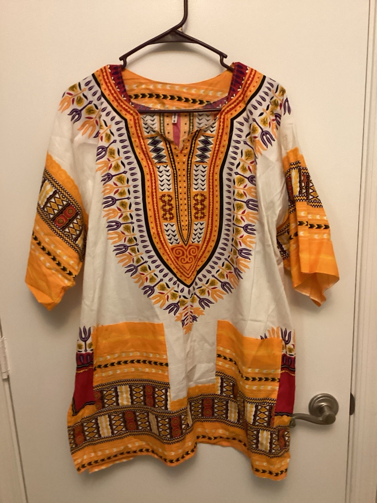 African Dashiki Cotton Shirt Print Colorful Free Size Unisex